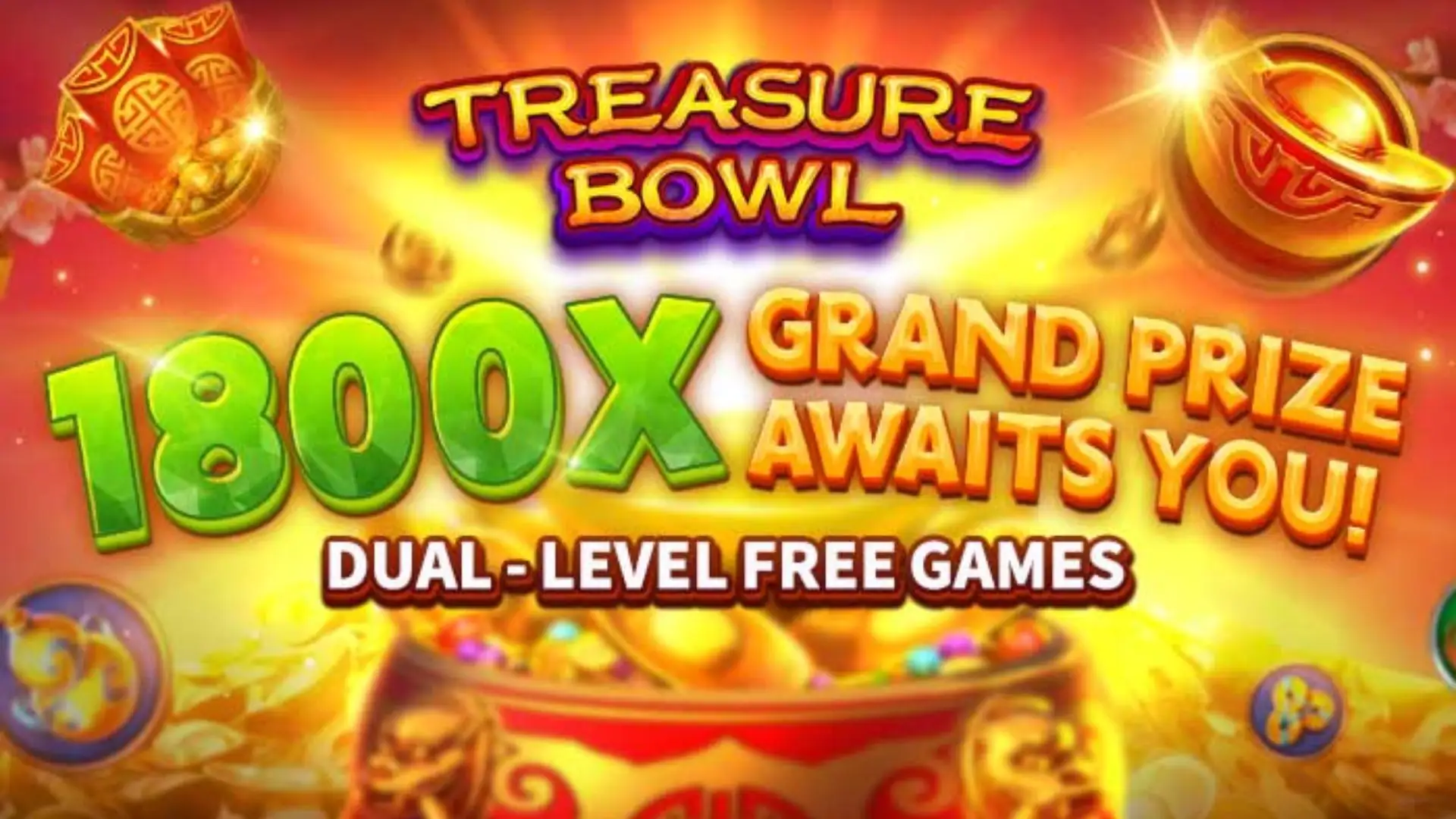 Multiplicadores Treasure Bowl za777 - 7777x Máximo com Tigela Dourada